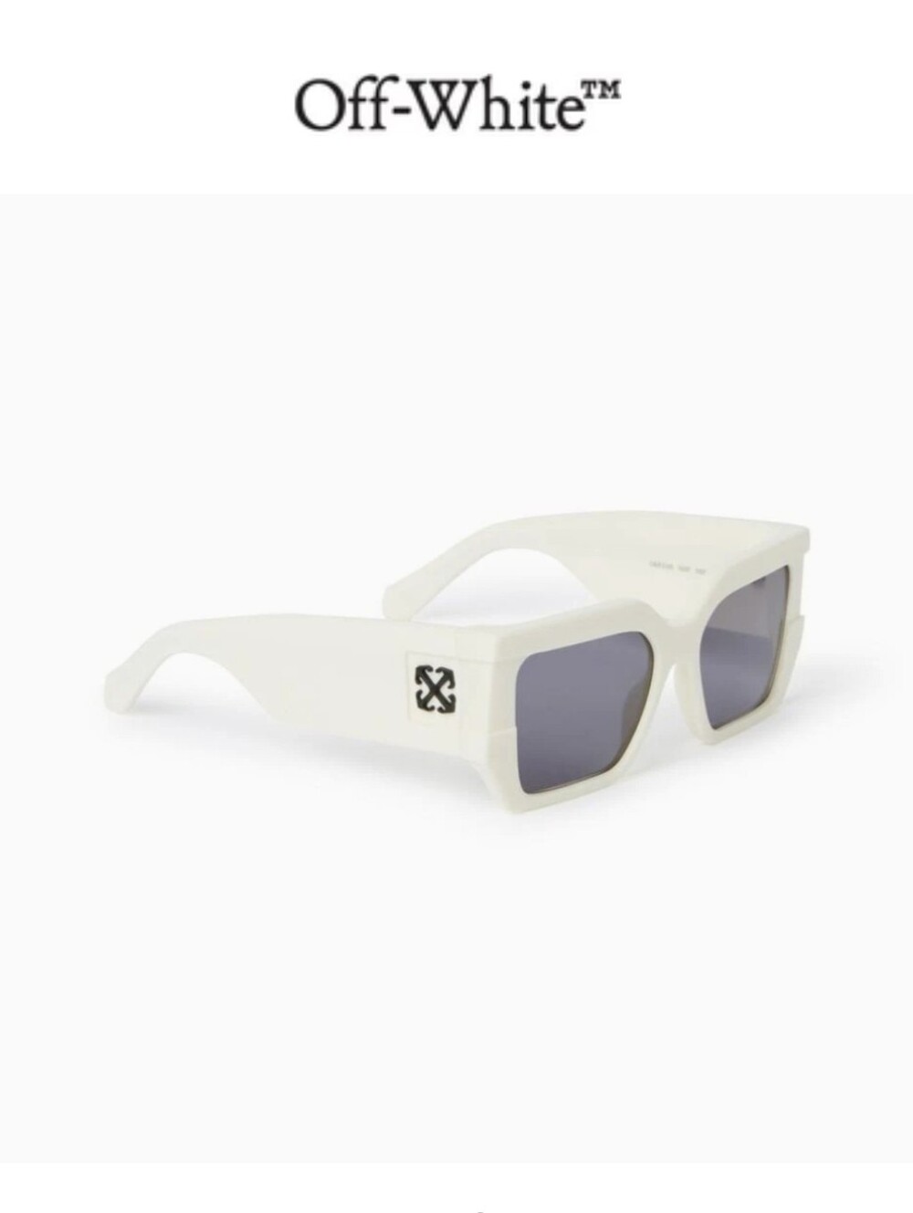 New Off-White OERI148 DOVERWhite Squared Sunglasses